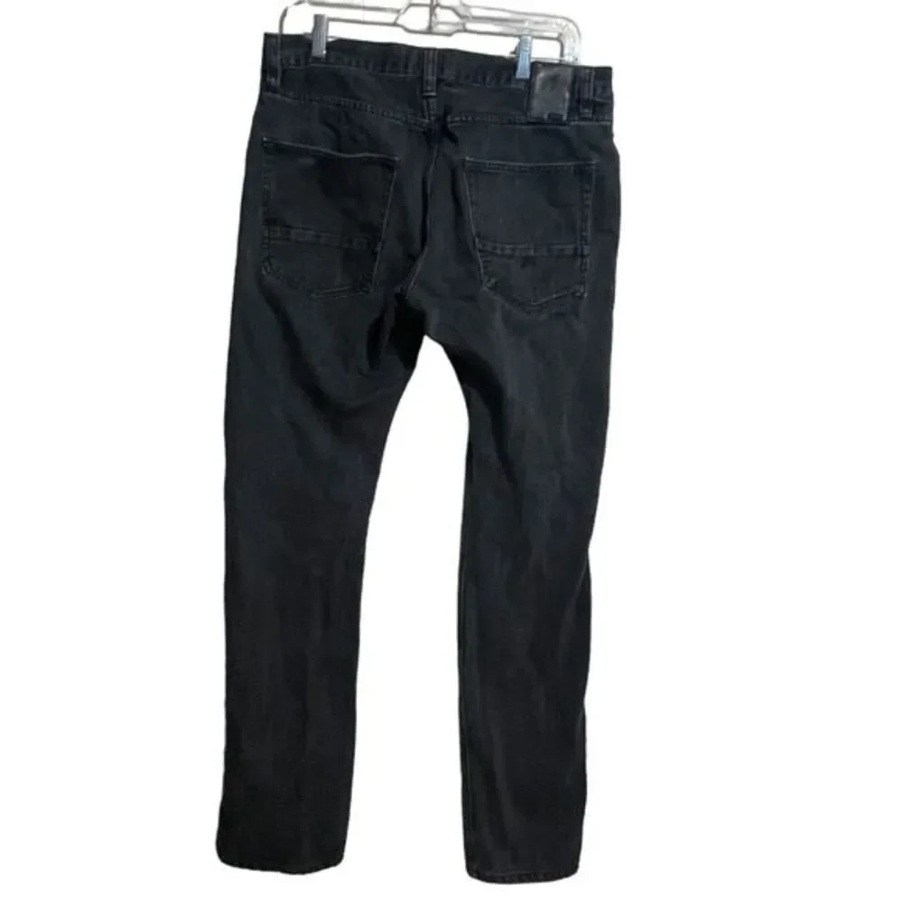 Kite Jeans Men's‎ 34 Button Fly Black Zipper Leg Denim Grunge Distressed